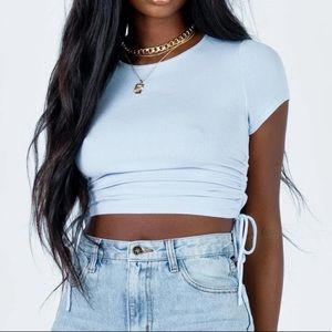 Princess Polly Tee baby blue, size US 4